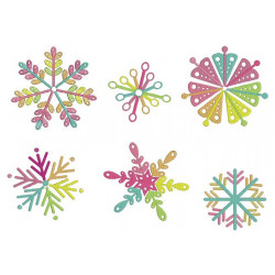 Stickserie - Colored Snowflakes